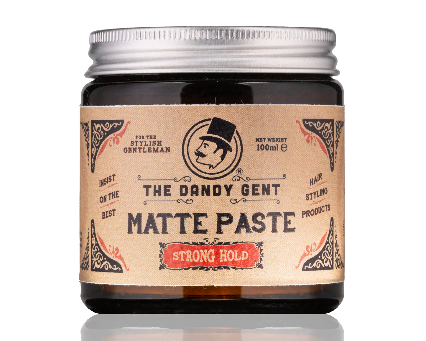 Matte Paste Hair Pomade, strong hold, low shine The Dandy Gent